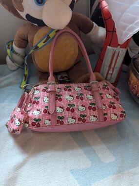Hello Kitty Pink Cherry Print Top-Handle Bag